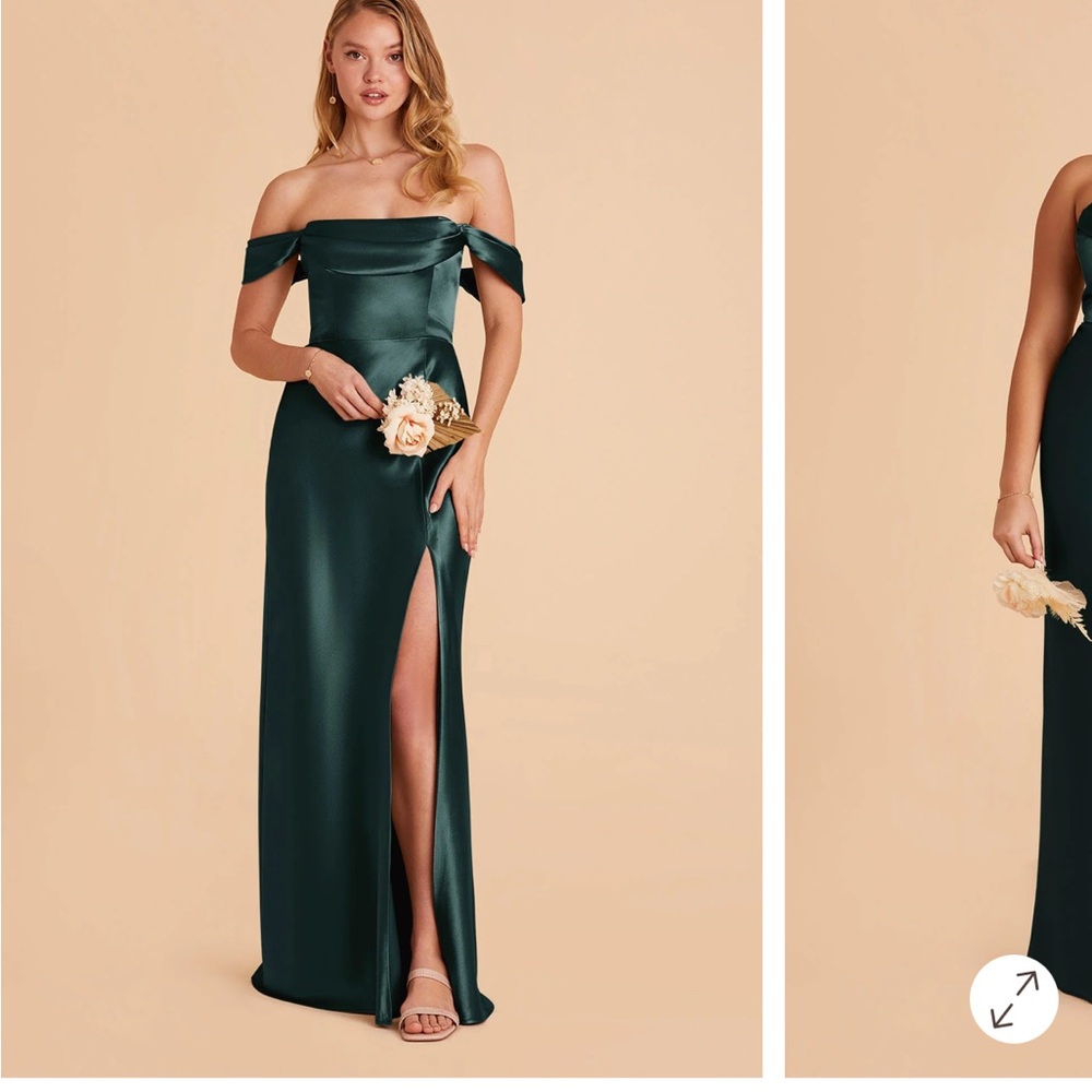 Birdy Grey Mia Shiny Satin Convertible Dress - Emerald